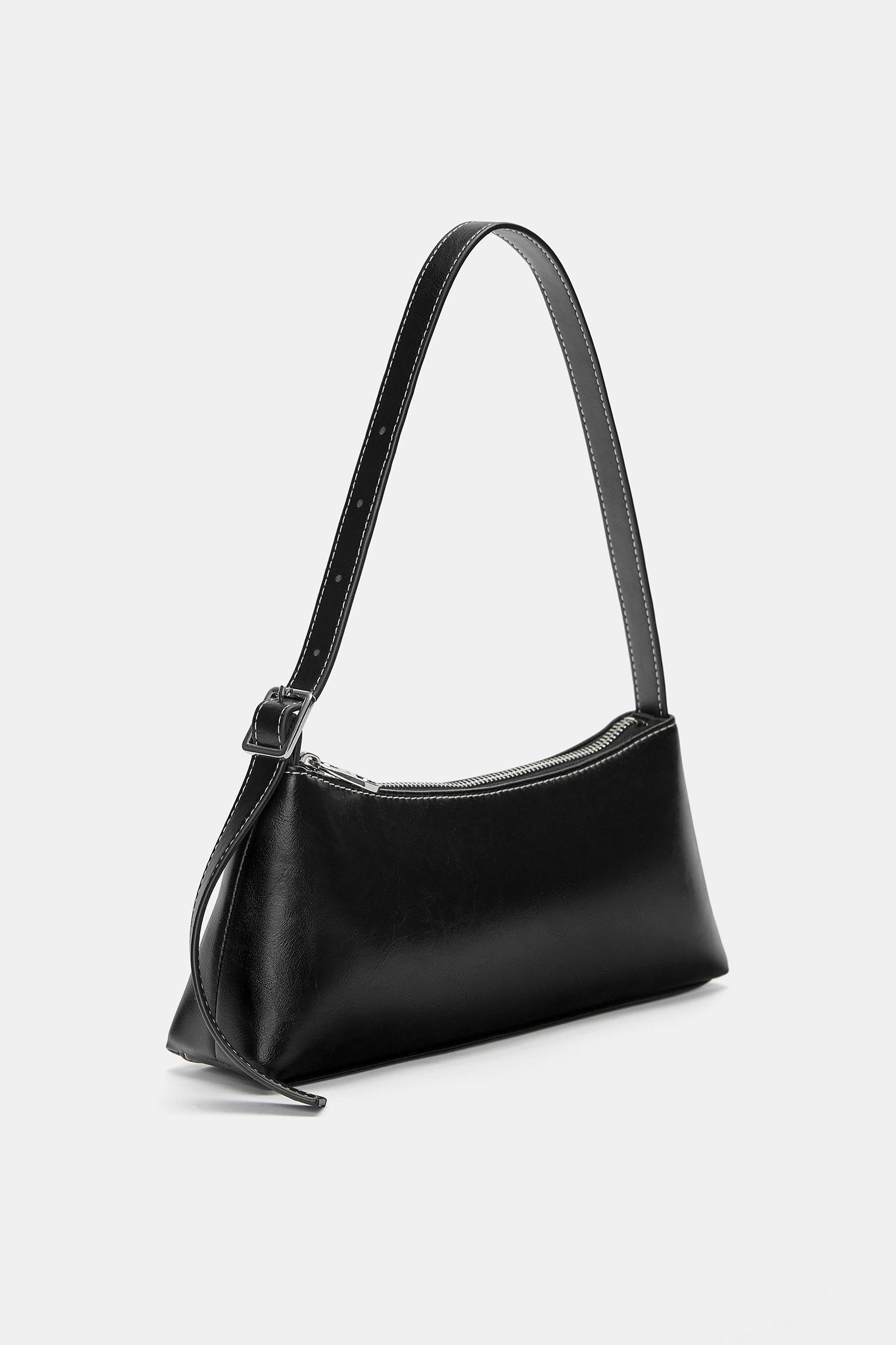Long shoulder bag with topstitching Product Image
