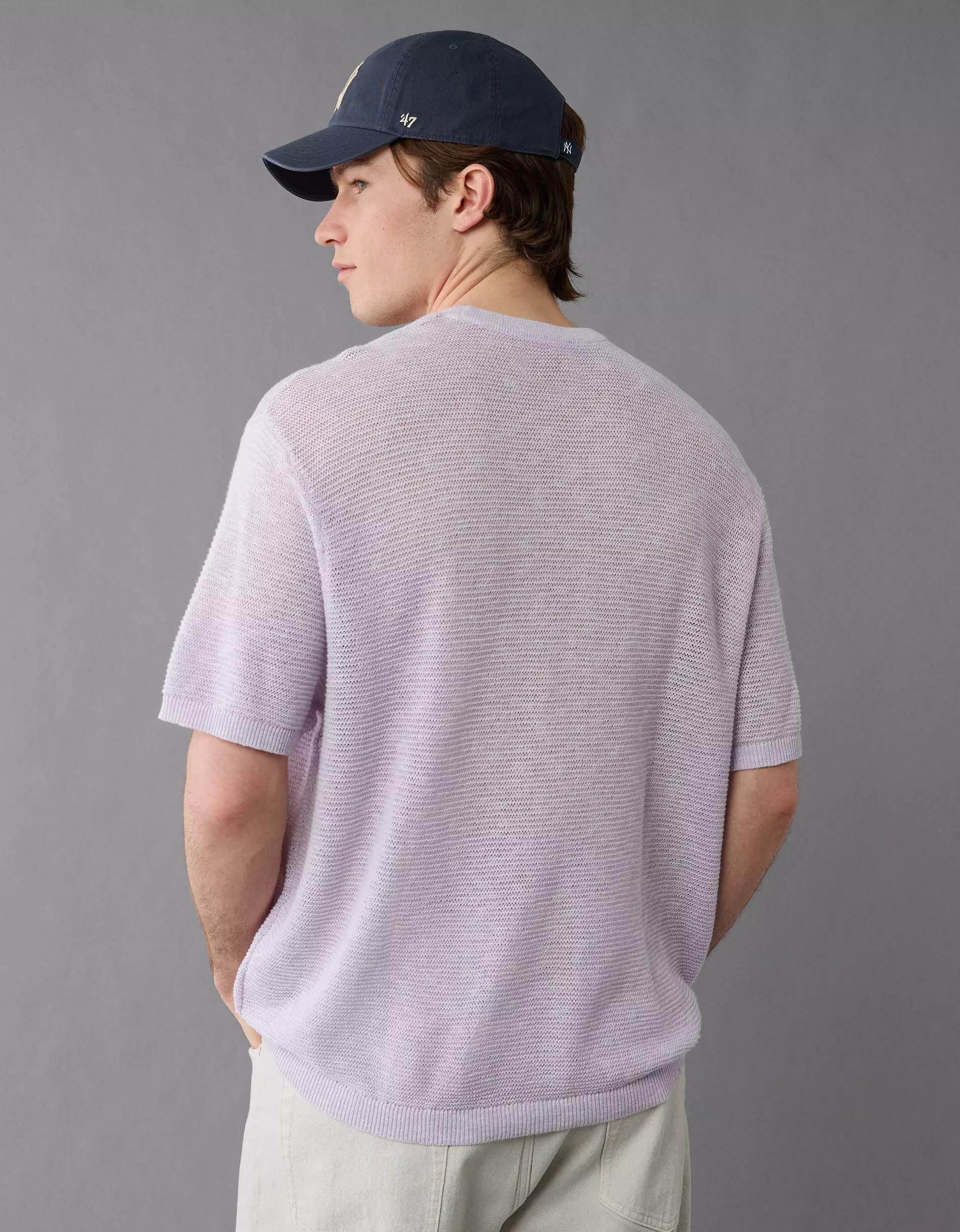 AE Linen-Blend Sweater T-Shirt Product Image