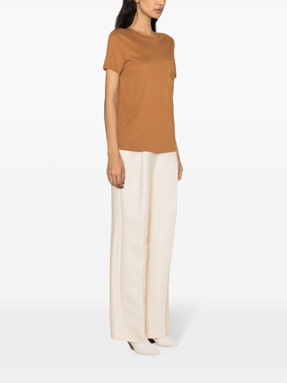 logo-embroidered cotton T-shirt Product Image