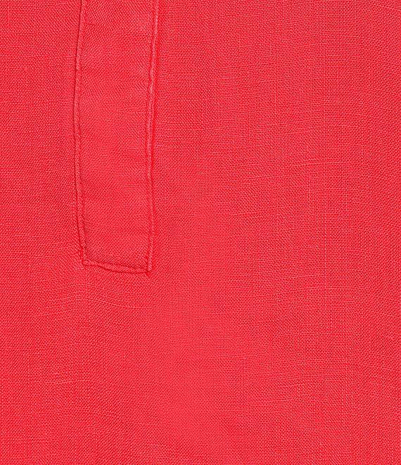 Lilly Pulitzer Mialeigh Linen Half Placket Elbow Puff Sleeve Popover Dress Product Image