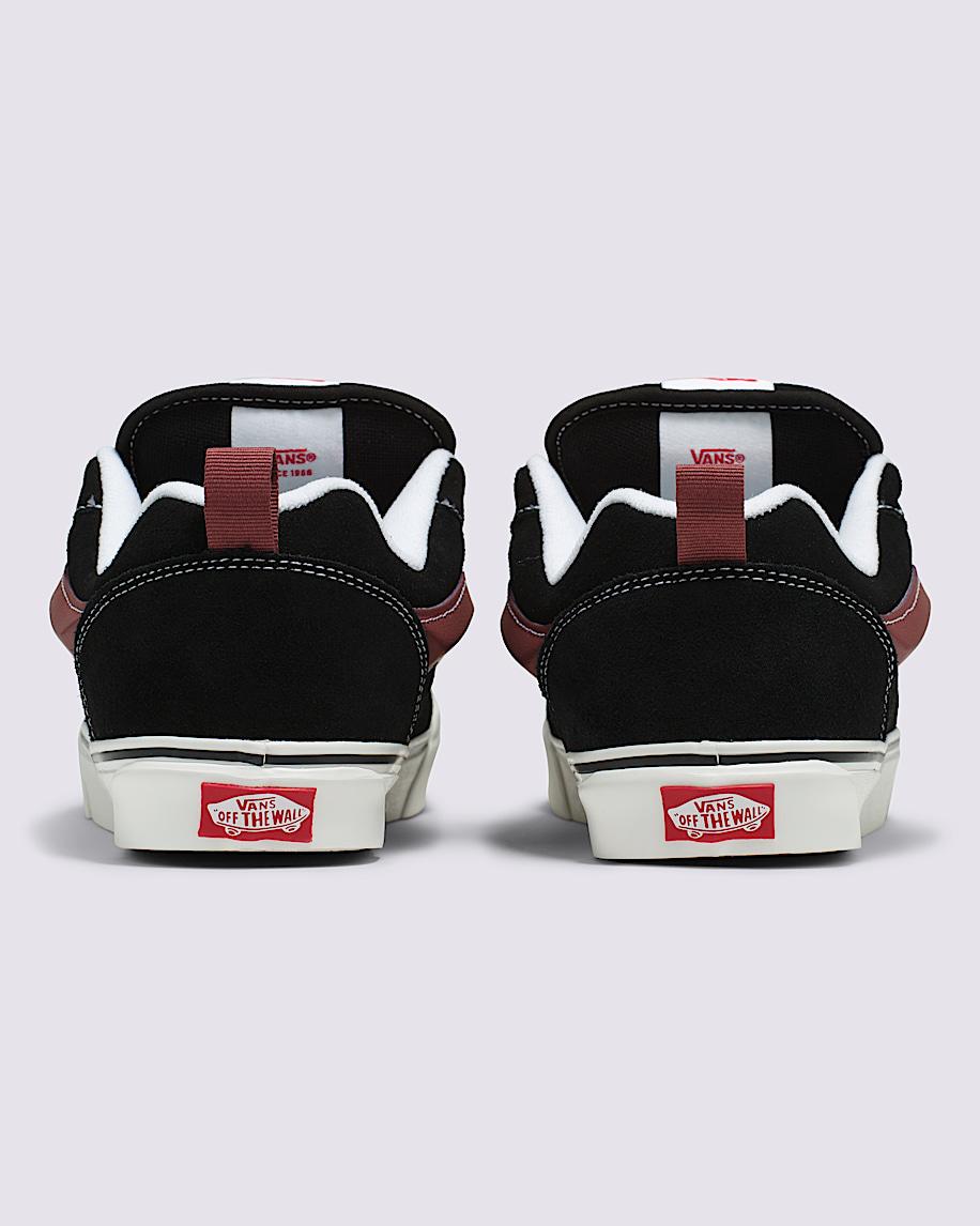 Knu Skool Suede Shoe in Black / Port Red| Vans US Product Image