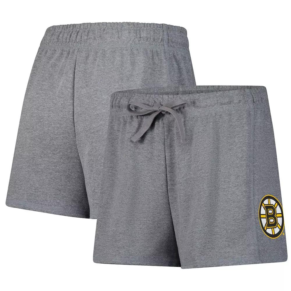 Women's Fanatics Heather Gray Boston Bruins Logo Shorts,  Product Image