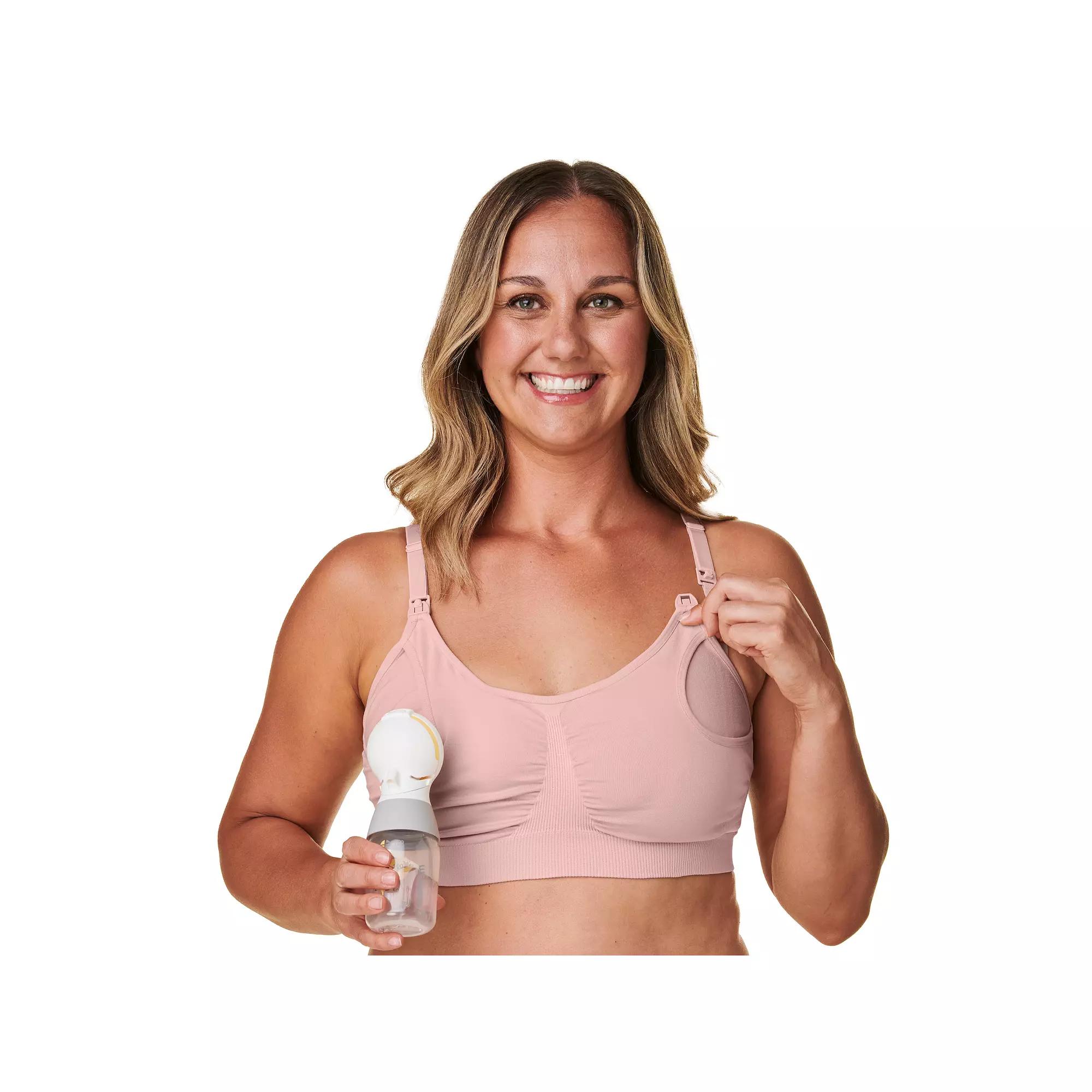 Bravado Designs 2-in-1 Pumping and Nursing Bra 11022BA, Women's, Size: XXL, Soft Pink Product Image