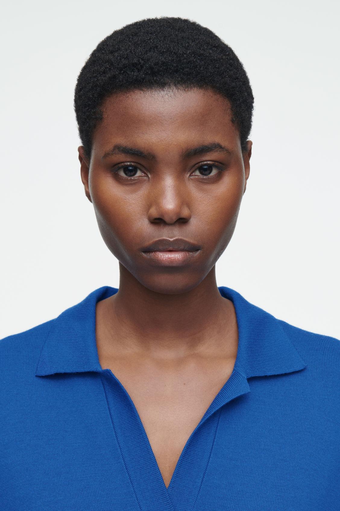 MERINO WOOL POLO DRESS Product Image