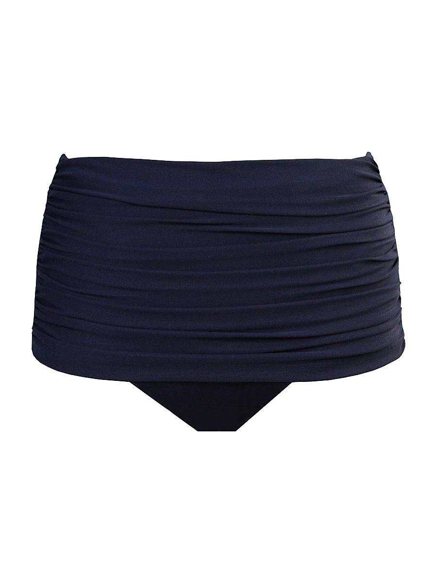 Womens Norma Shirred Hi-Rise Bikini Bottom Product Image