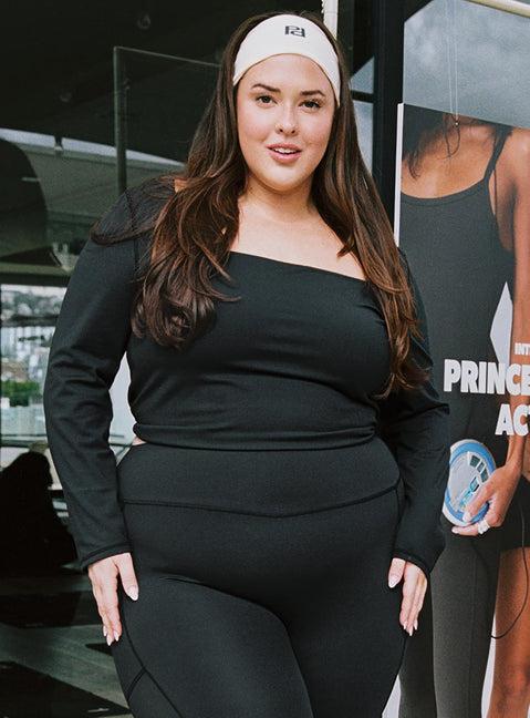 Thriving Activewear Top Black Curve Product Image