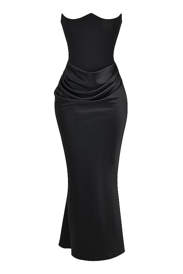 Persephone  black strapless corset dress Product Image