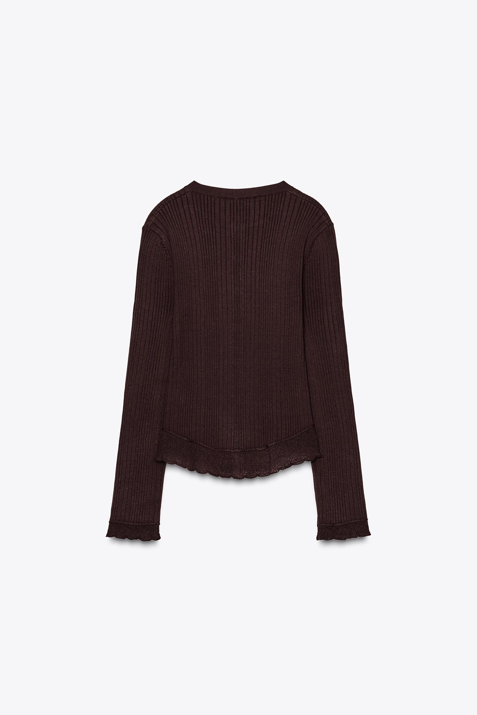 RIBBED KNIT CARDIGAN Product Image