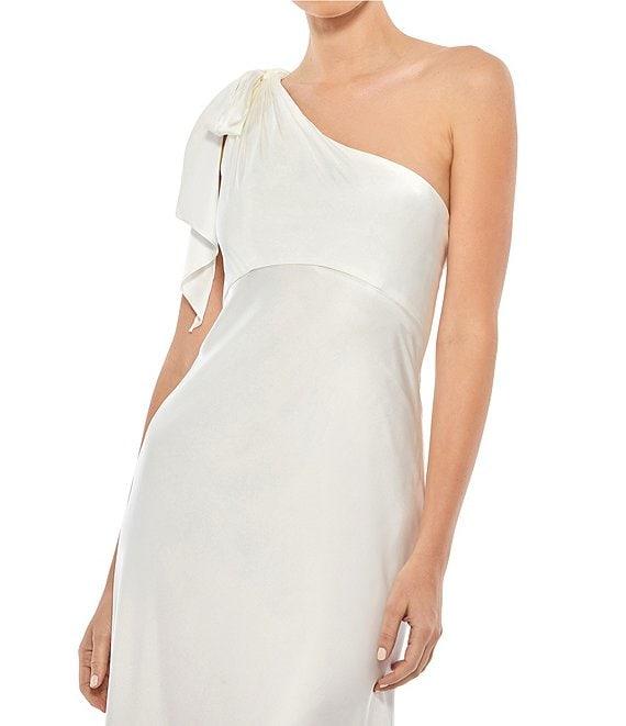Mac Duggal One Shoulder With Bow Midi Gown Product Image