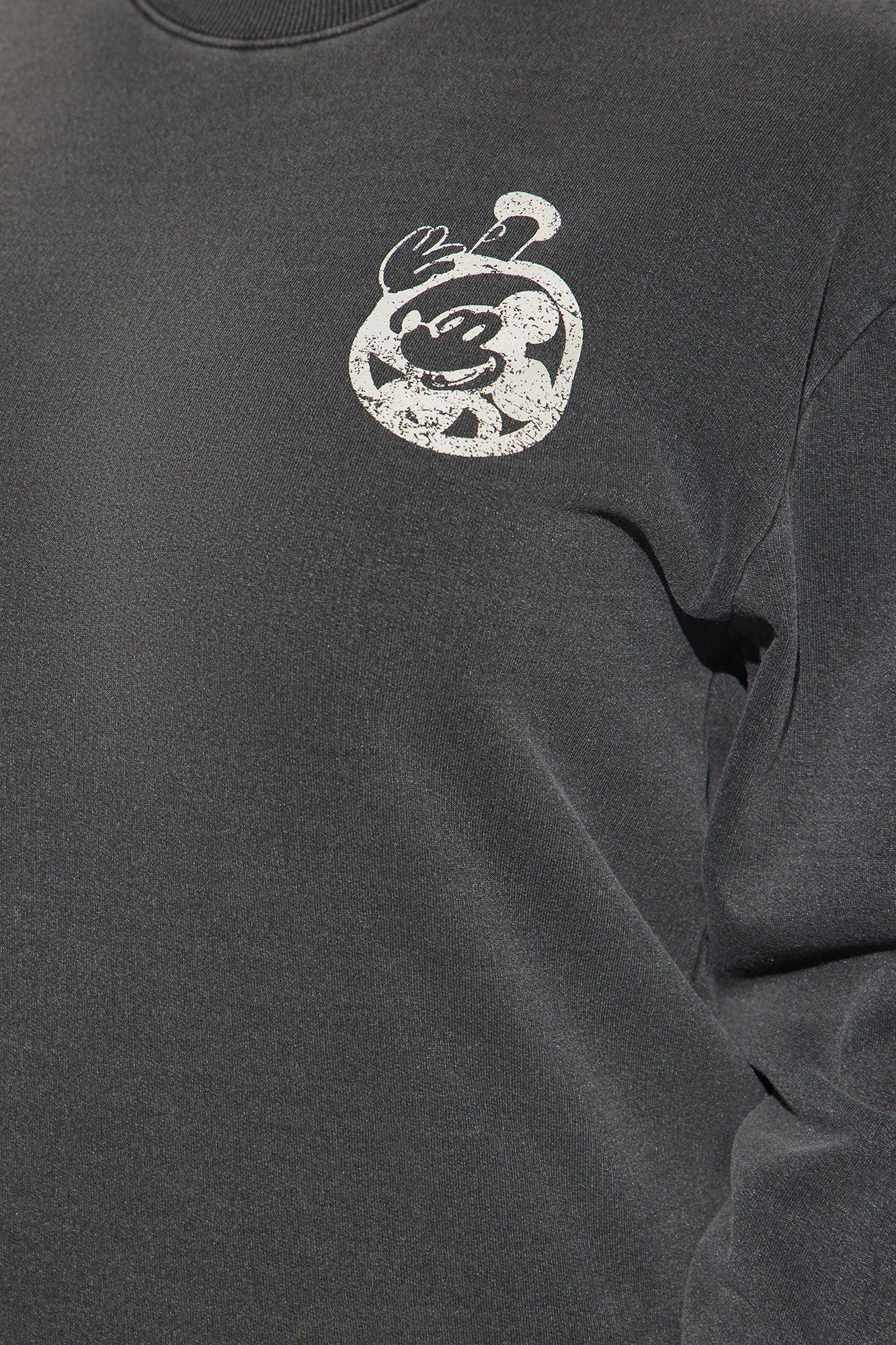 Classic Steamboat Willie Washed Sweatshirt - Black Wash Product Image