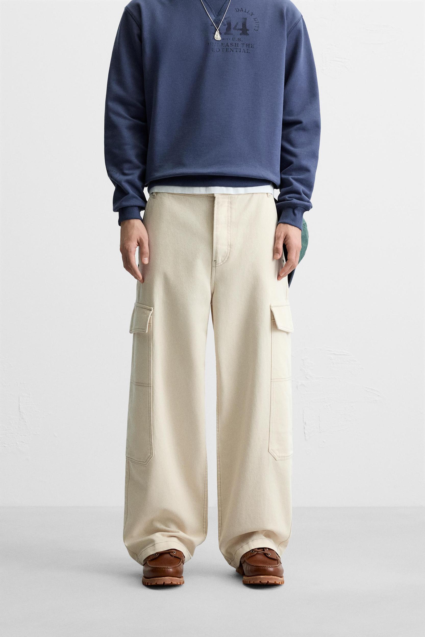 WIDE FIT CARGO PANTS Product Image