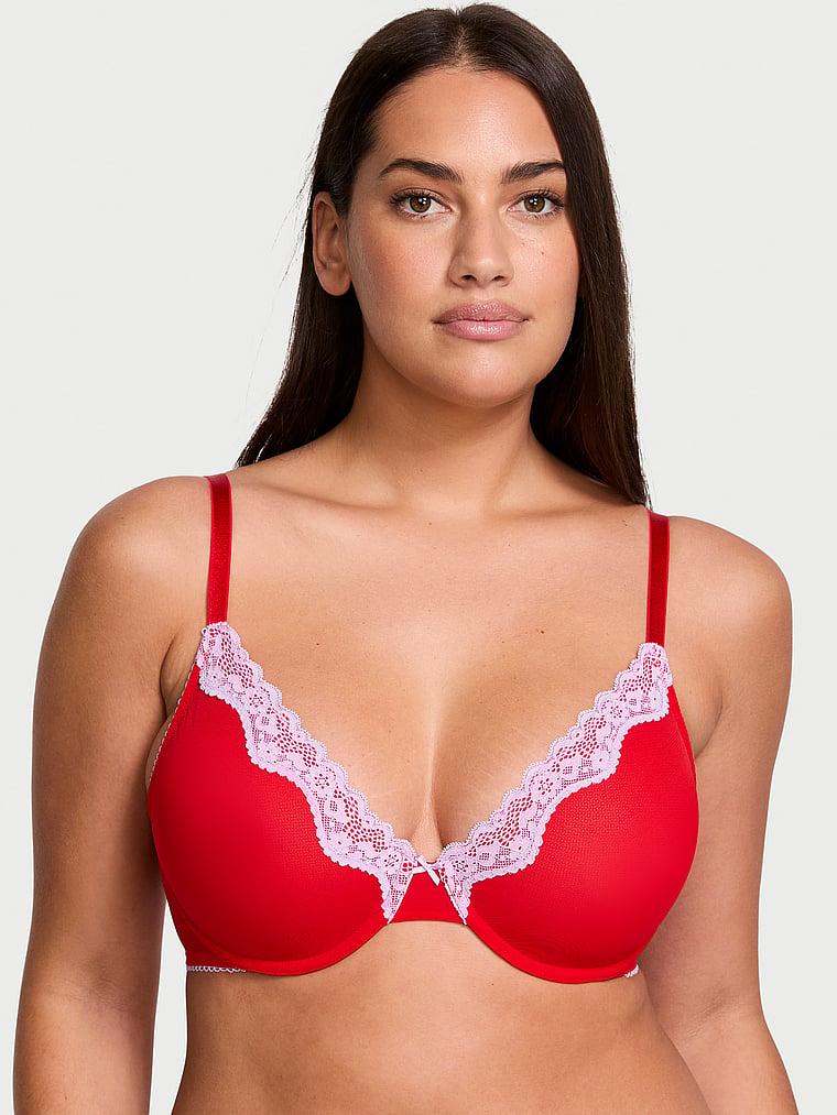 Tease Lace-Trim Unlined Demi Bra Product Image