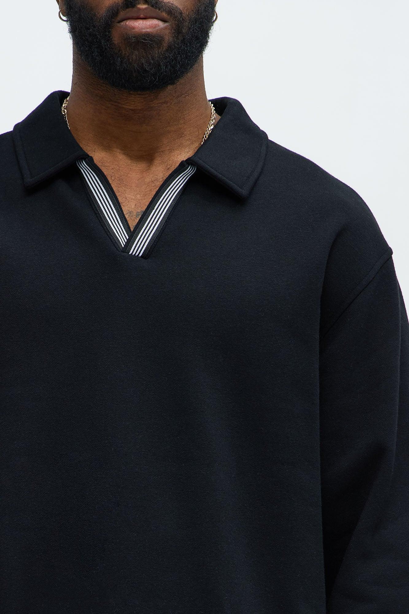 Tyson Be Alright Long Sleeve Polo - Black Product Image