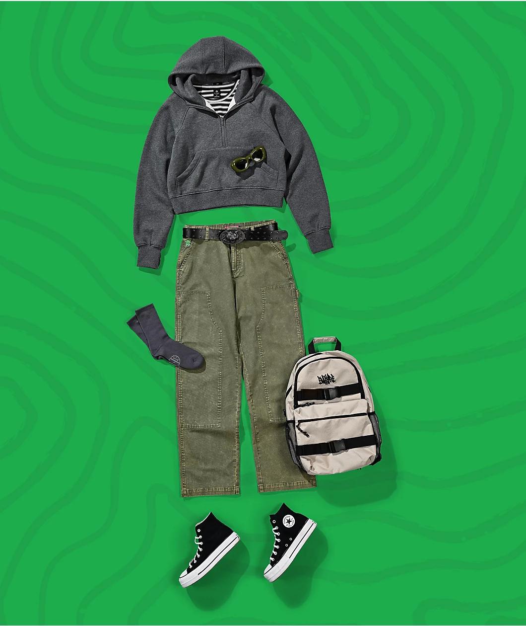 Zine Irina Black & White Stripe Crop T-Shirt Product Image