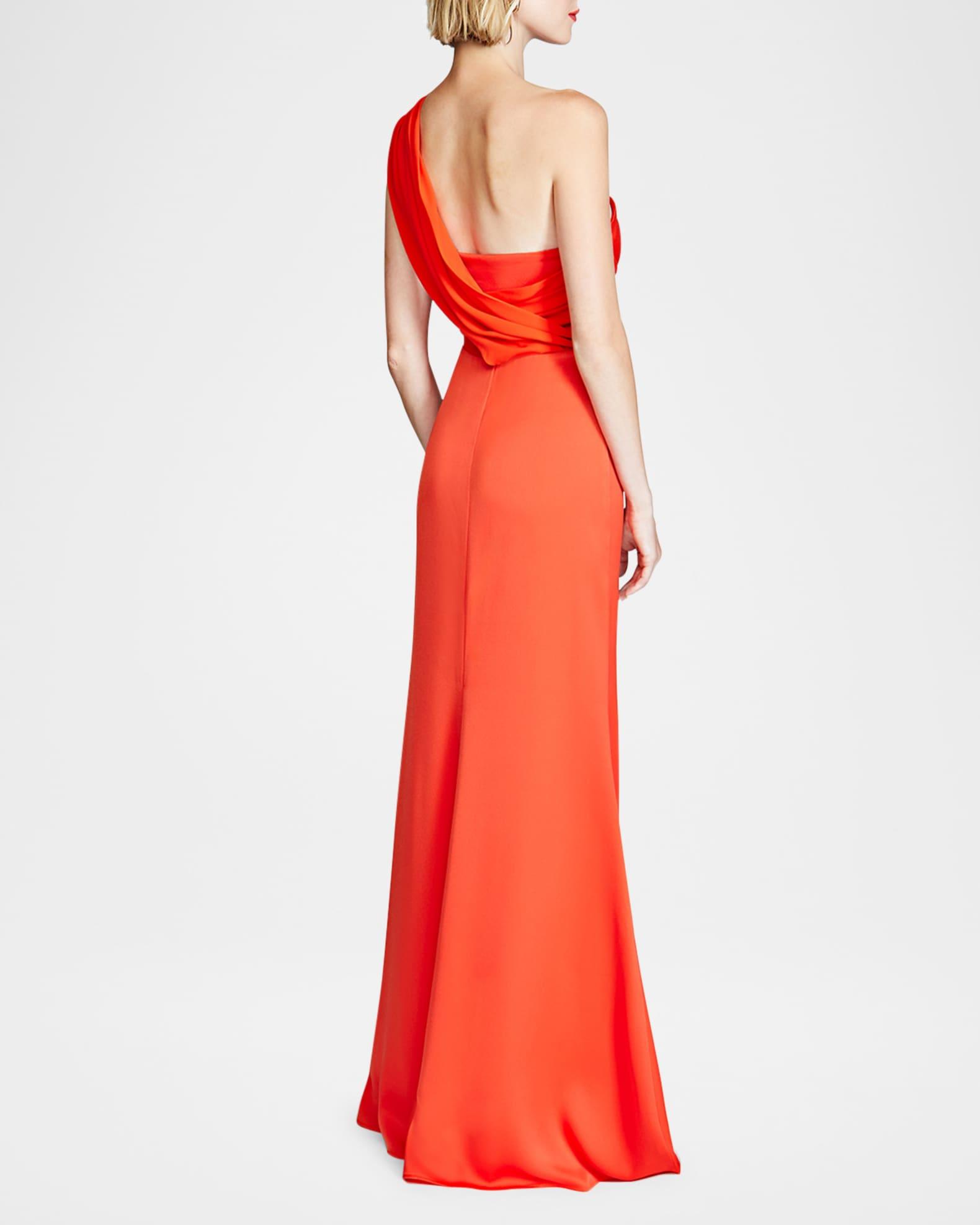 Roselle Draped Crepe Gown  Product Image