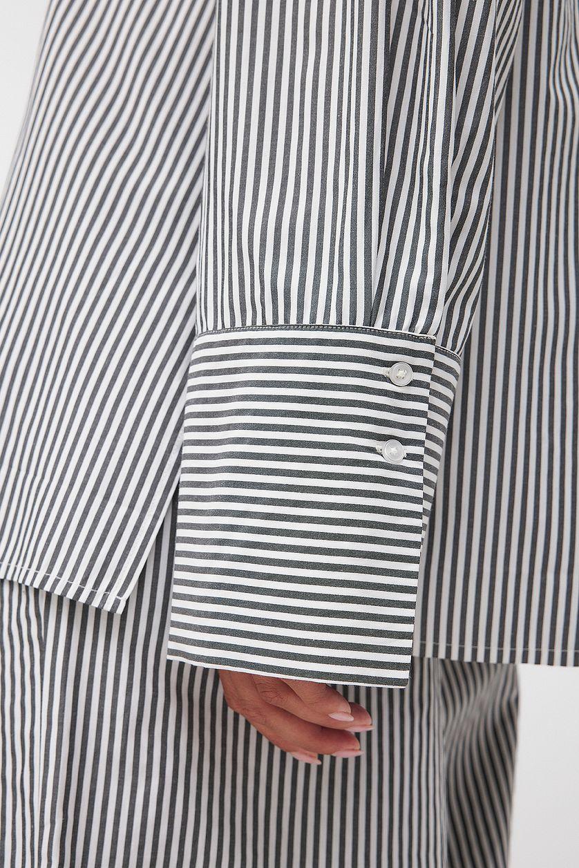 Elastic Waist Striped Trousers Product Image