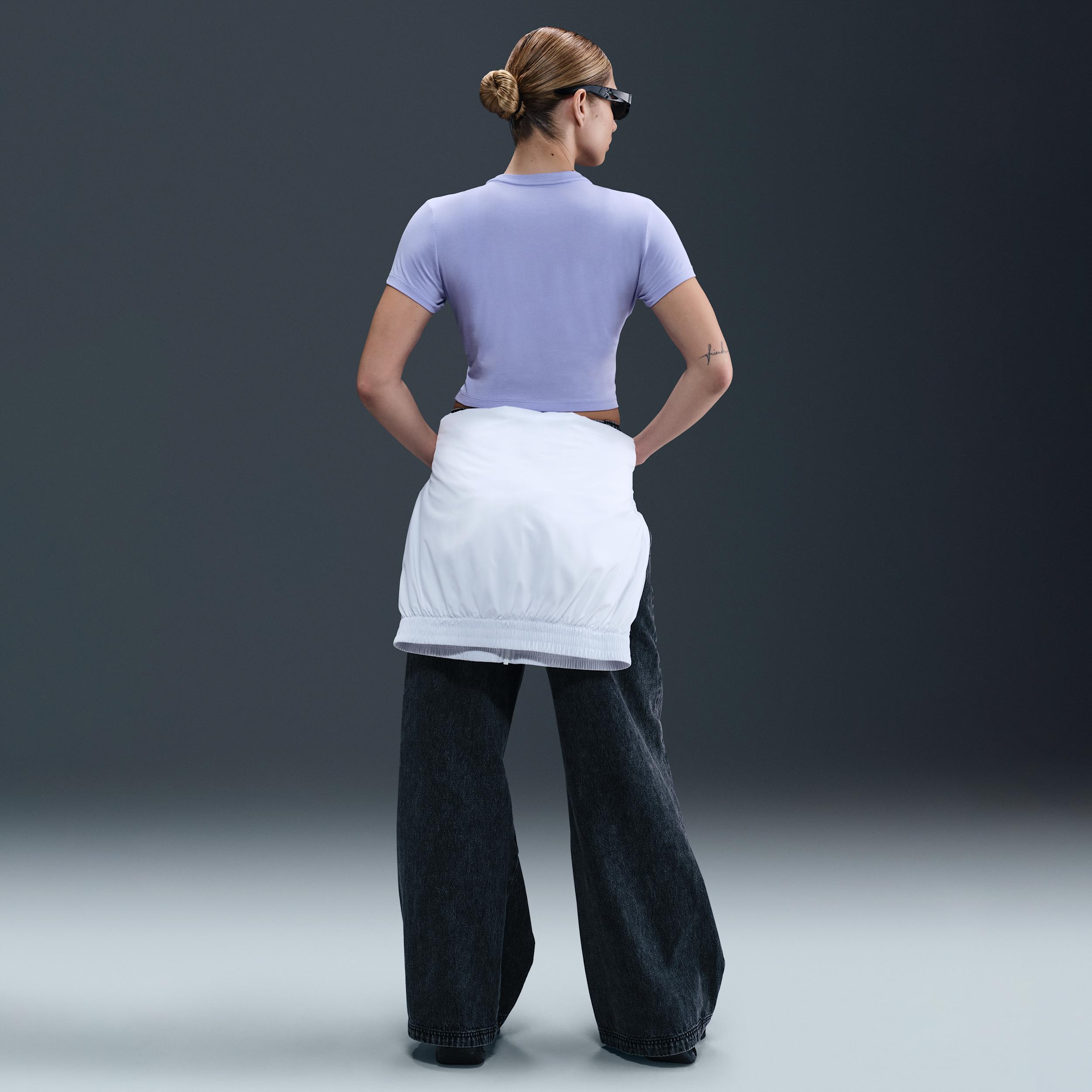 Womens Nike Sportswear Chill Knit Cropped T-Shirt | HF9538-533 Product Image