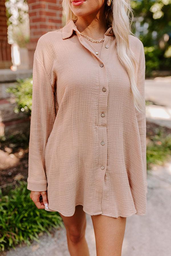 Breezy Chic Romper in Iced Mocha Product Image