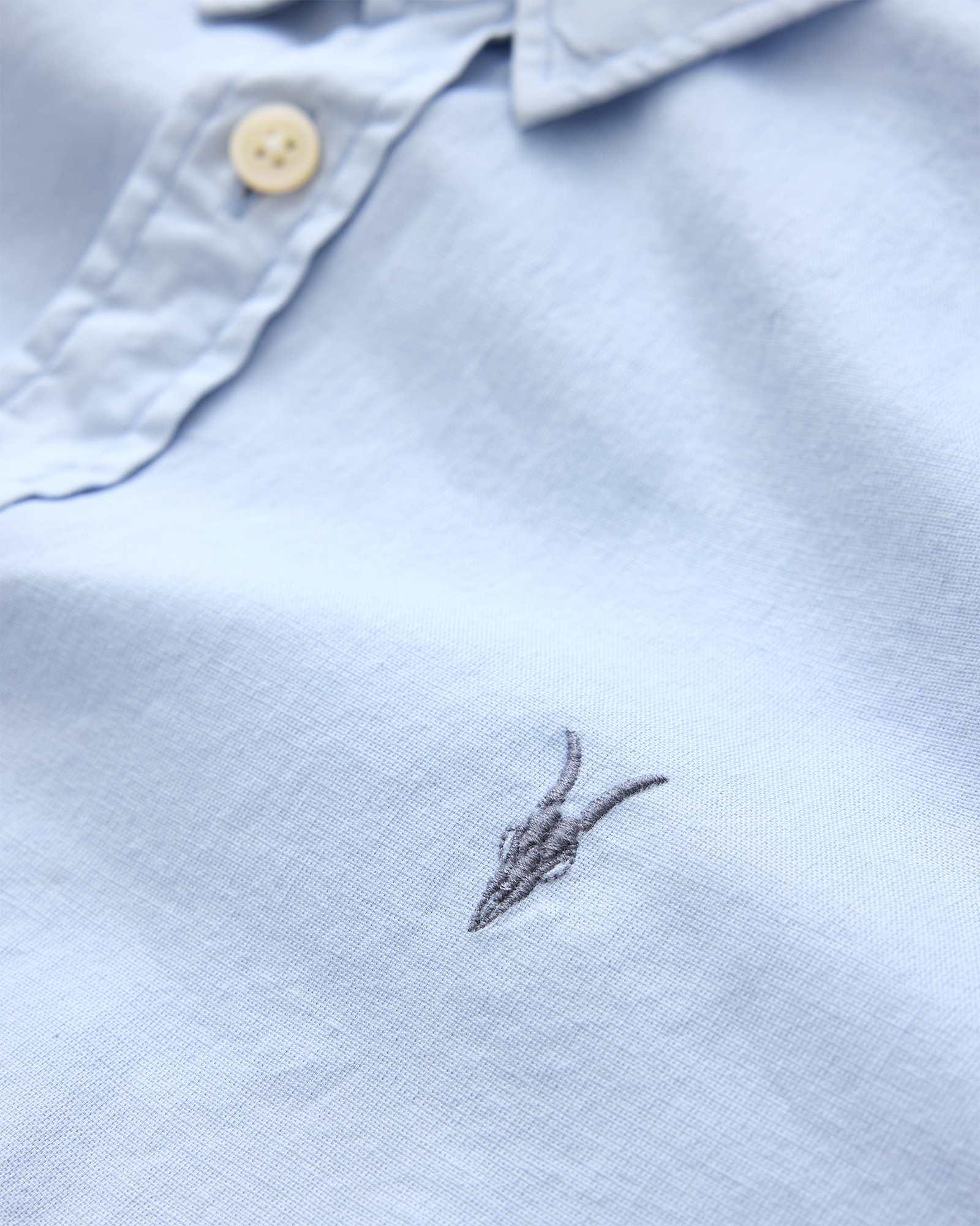 Hawthorne Ramskull Stretch Fit Shirt WILLOW BLUE | ALLSAINTS US Product Image