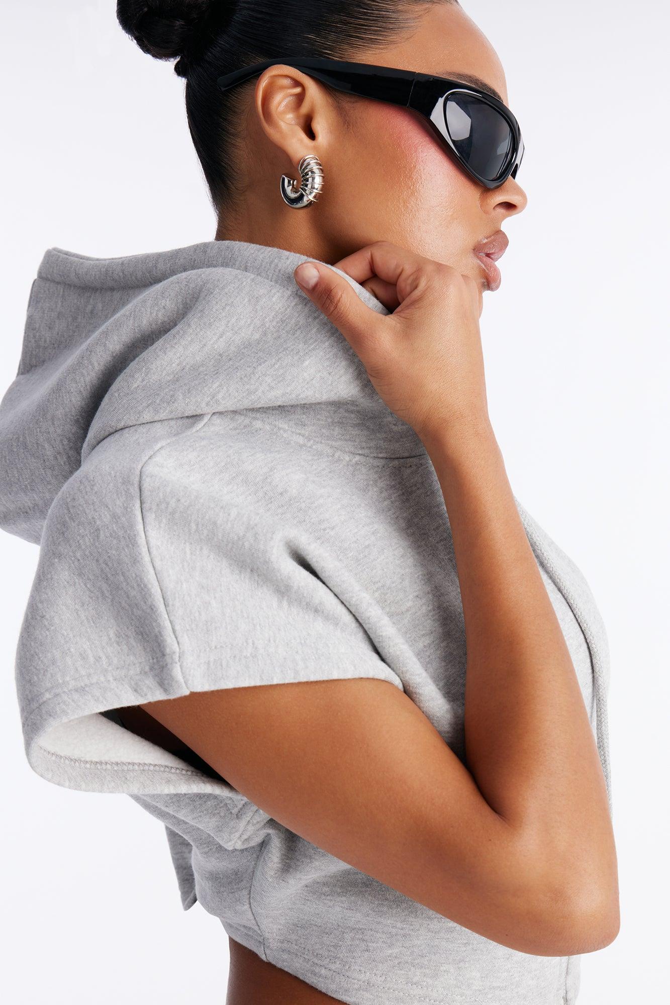 On The Edge Fleece Short Set - Heather Grey Female Product Image