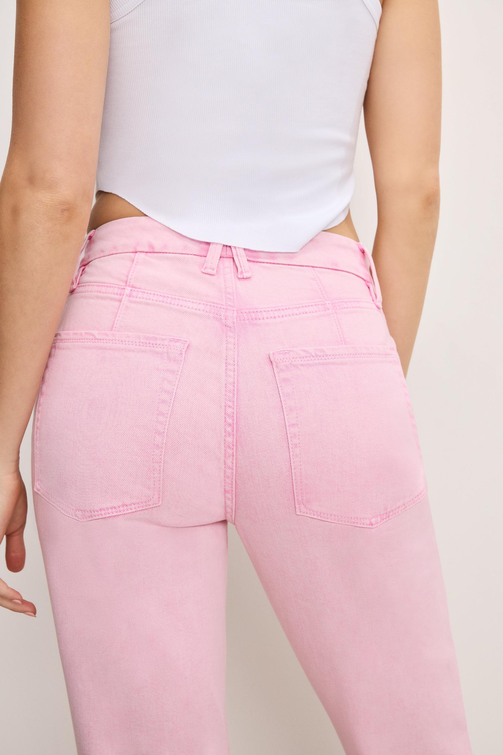 GOOD ICON STRAIGHT DIAMOND JEANS | MINERAL ROSE QUARTZ001 Product Image