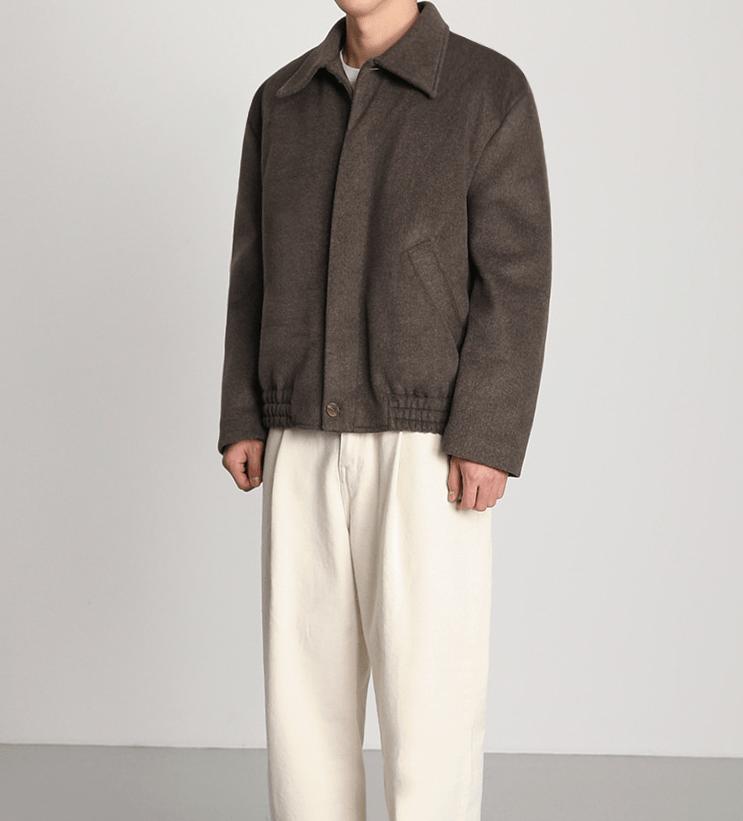 RT No. 6168 DARK BROWN WOOLEN VARSITY JK Product Image