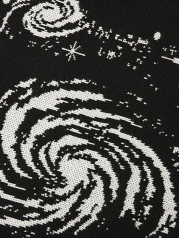 Swirl Print Ripped Design Sweater Product Image