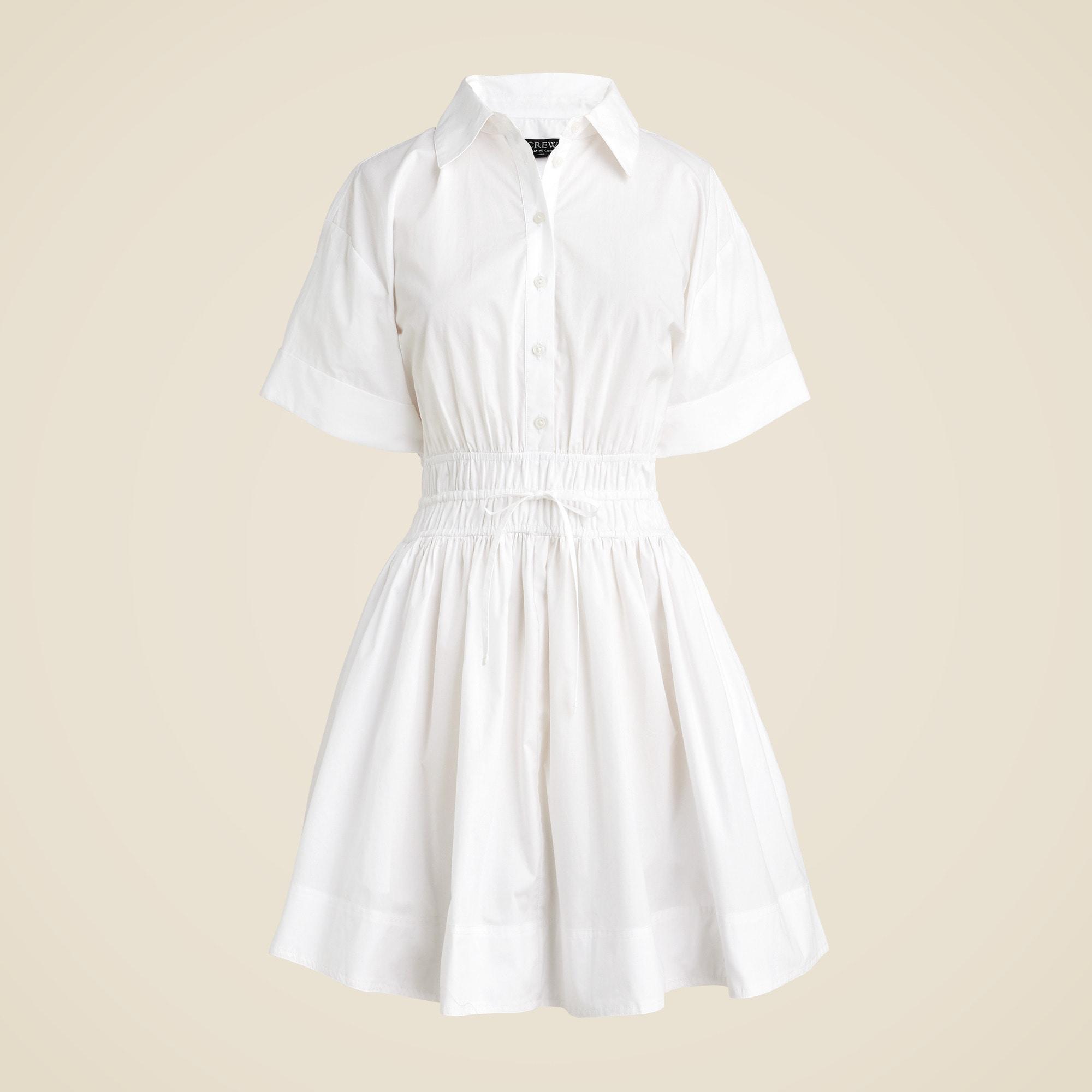 Elena mini shirt-dress in cotton poplin Product Image