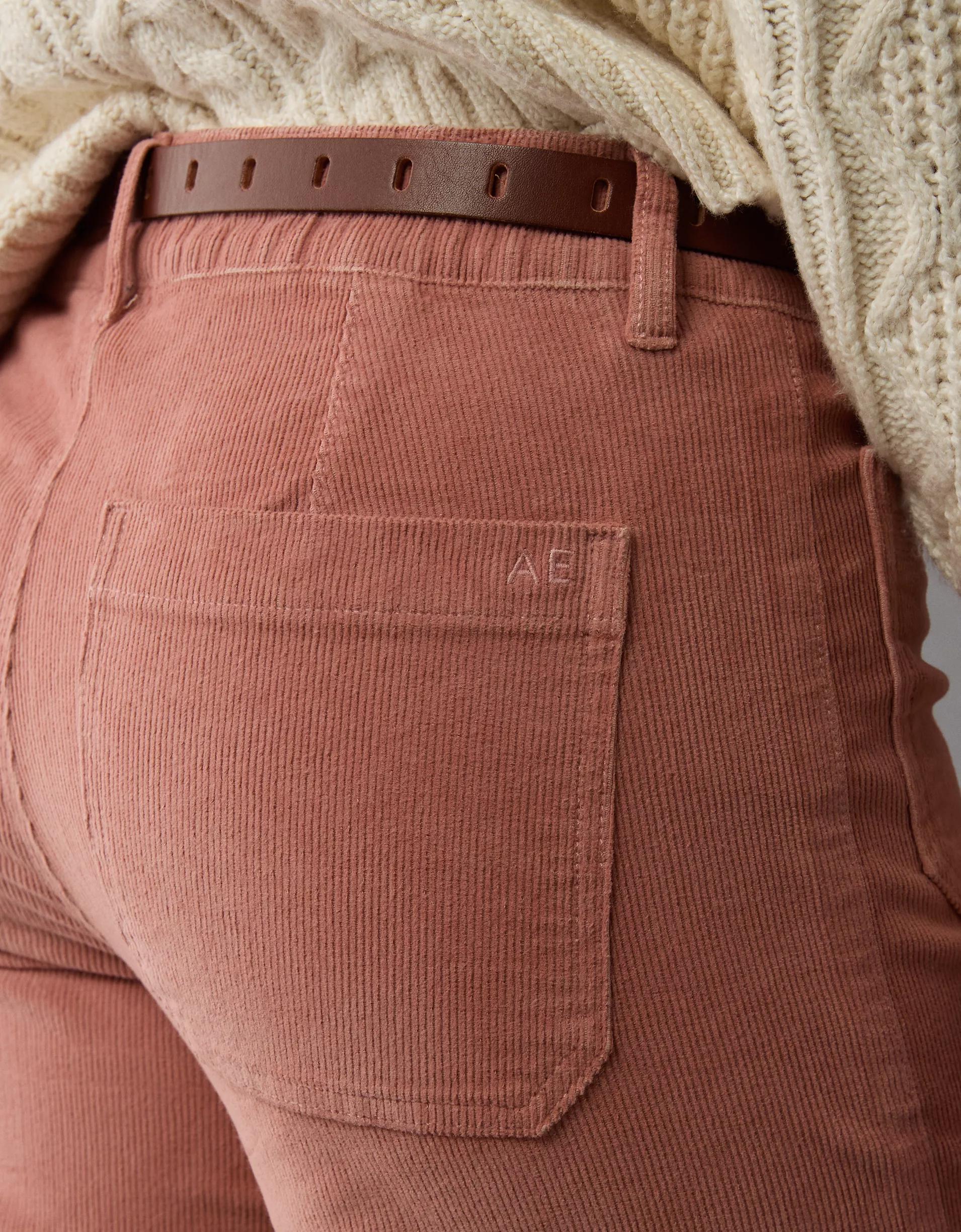 AE Stretch Corduroy Low-Rise Baggy Wide-Leg Pant Product Image