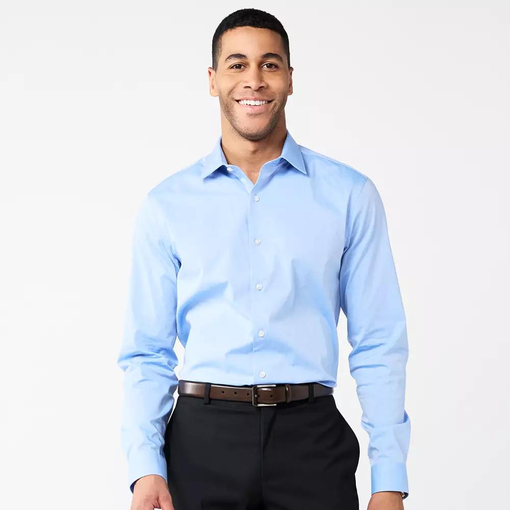Men's Apt. 9® Premier Flex Solid Slim-Fit Dress Shirt,  Product Image