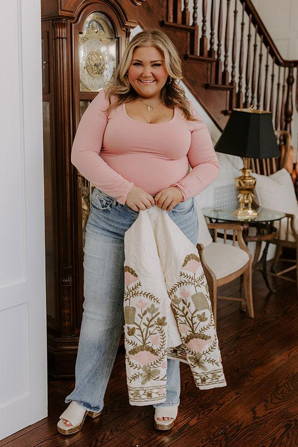 Sassy and Chic Top in Pink Curves Product Image