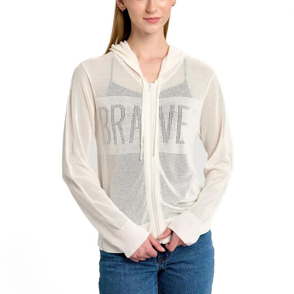 Women's Lusso Cream Atlanta Braves Summer Mesh Full-Zip Jacket,  Product Image