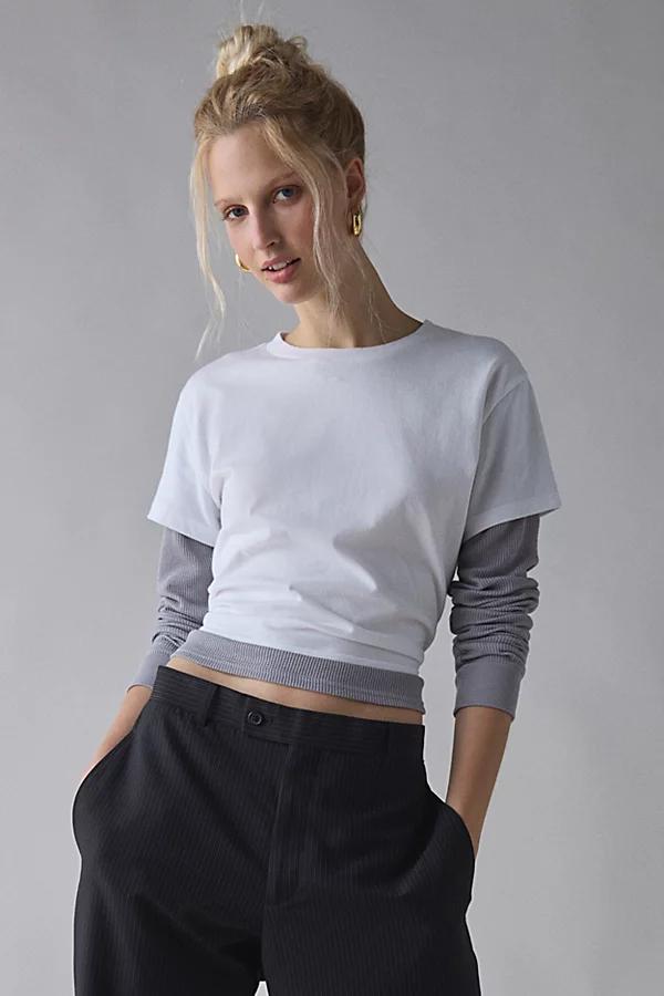 BDG Tye Long Sleeve Layered Twofer Tee Womens at Urban Outfitters Product Image