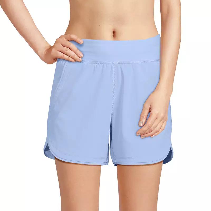 Women's Lands' End 5" Quick Dry Swim Shorts With Panty,  Product Image