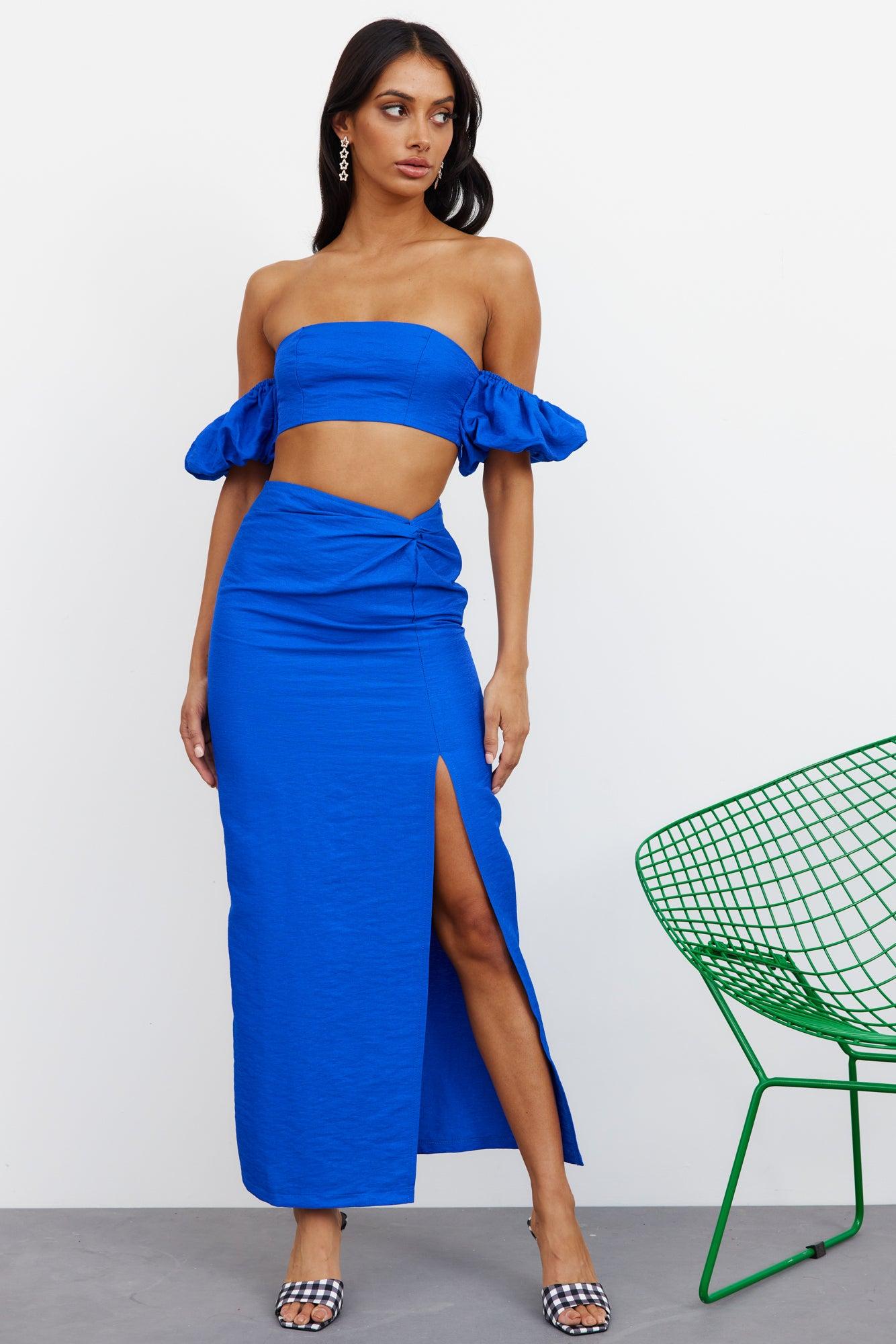 My Love Dive Maxi Skirt Blue Product Image