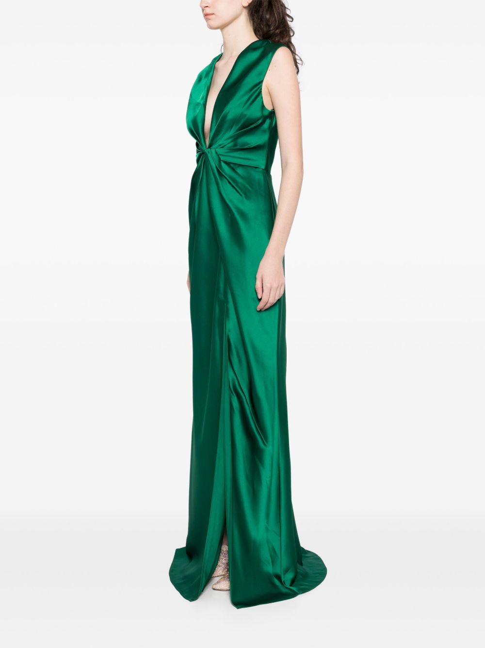 fluid twisted draped dress Product Image