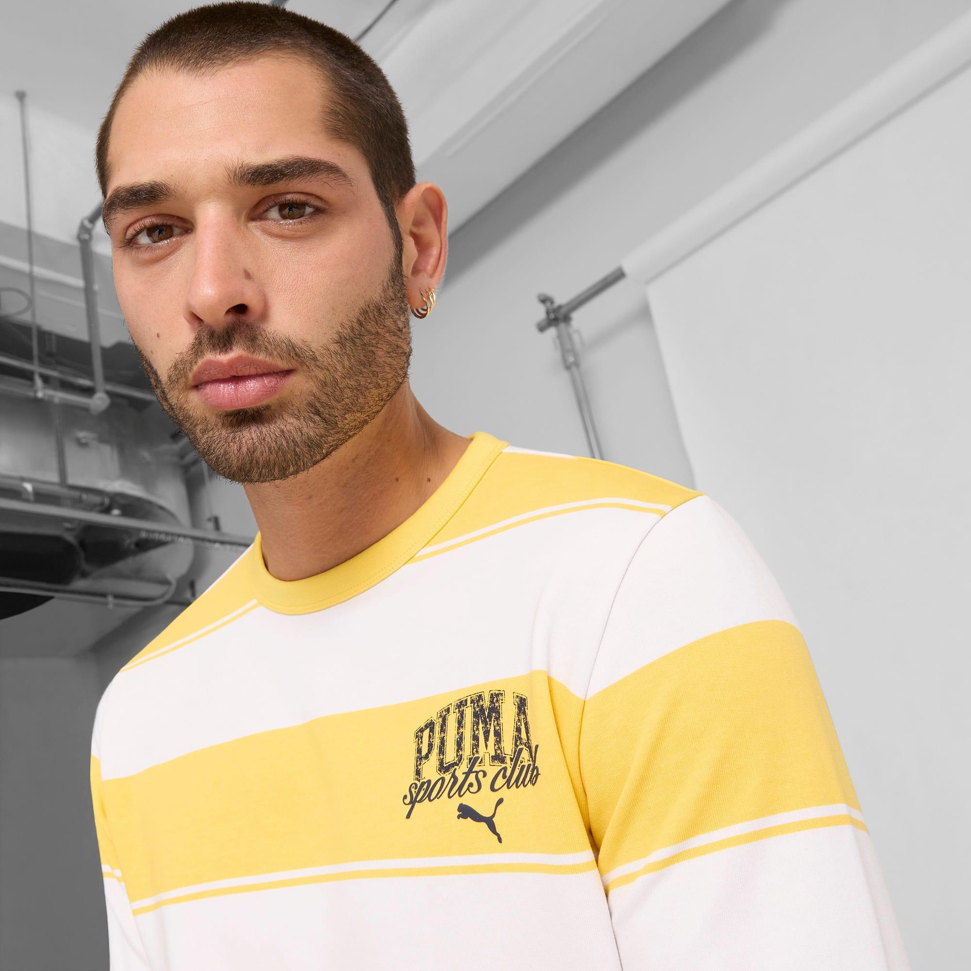 PUMA Class Men's Striped Crew Sweatshirt Product Image