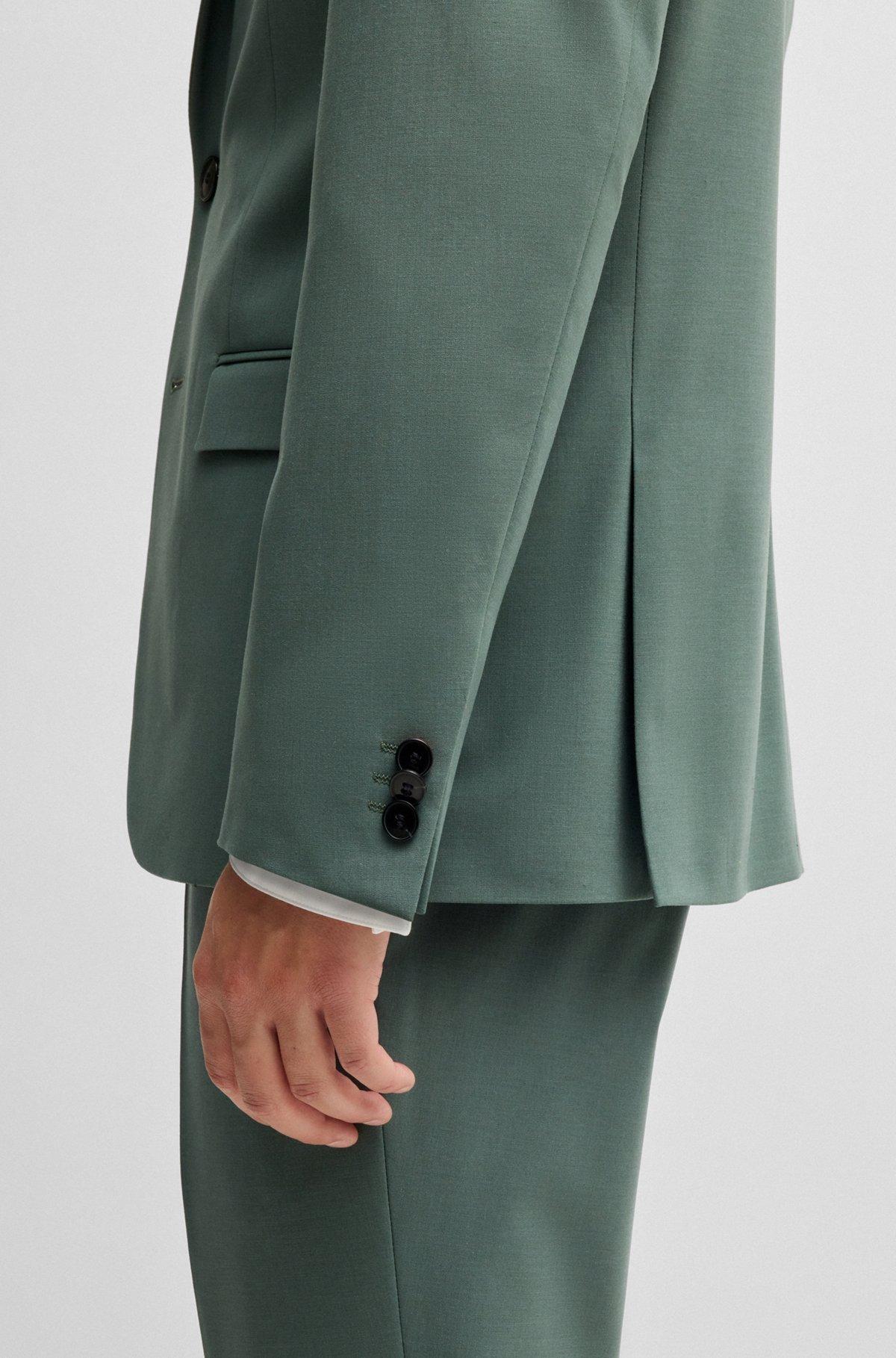 Extra-slim-fit suit jacket in wool-blend poplin Product Image