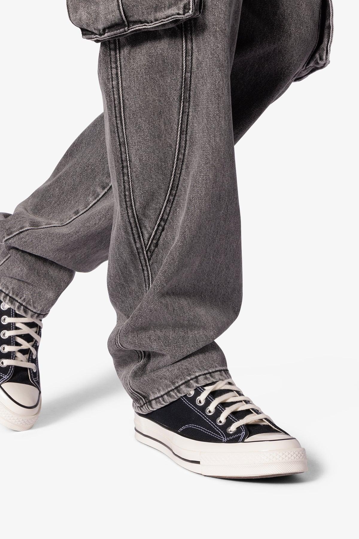 V652 Owl Grey Cargo Pants - Grey Product Image