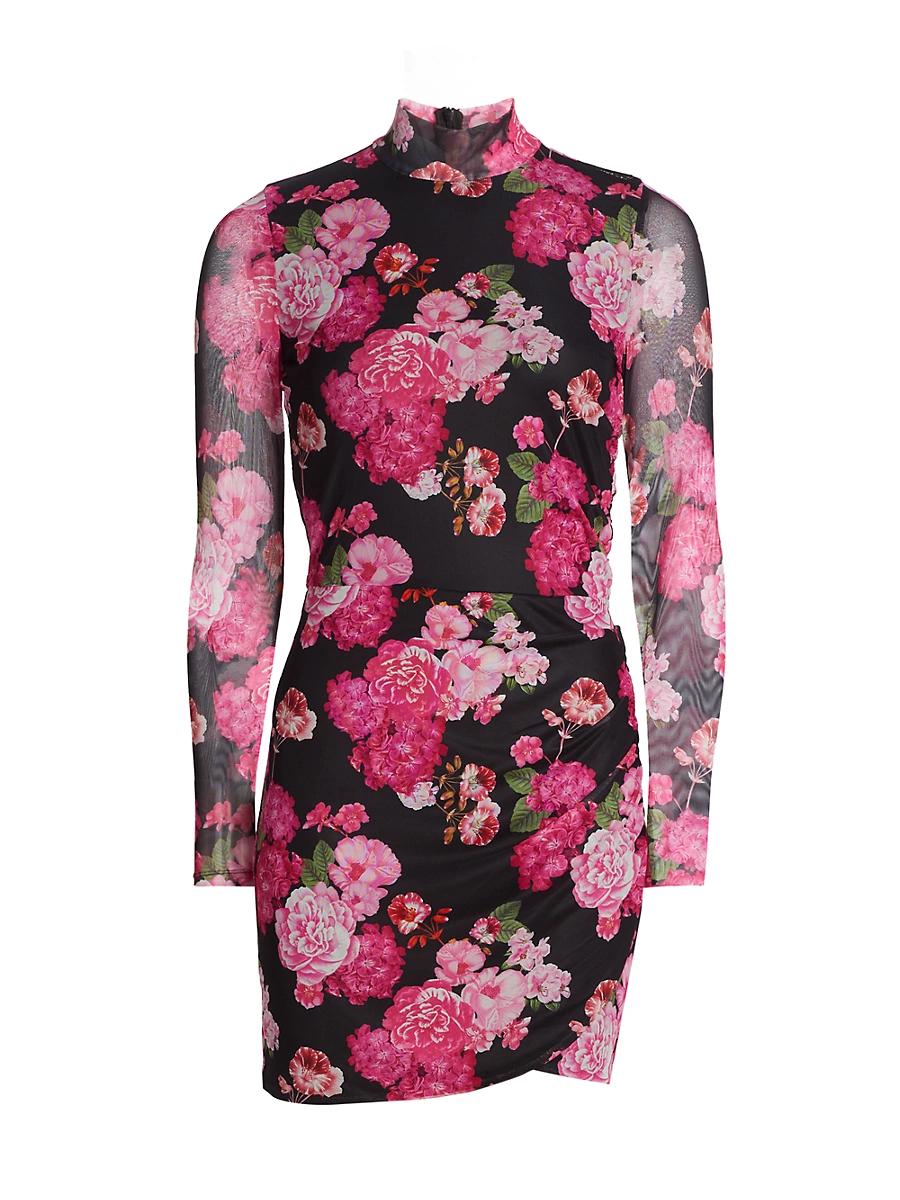 Womens Talulla Floral Mesh Minidress Product Image