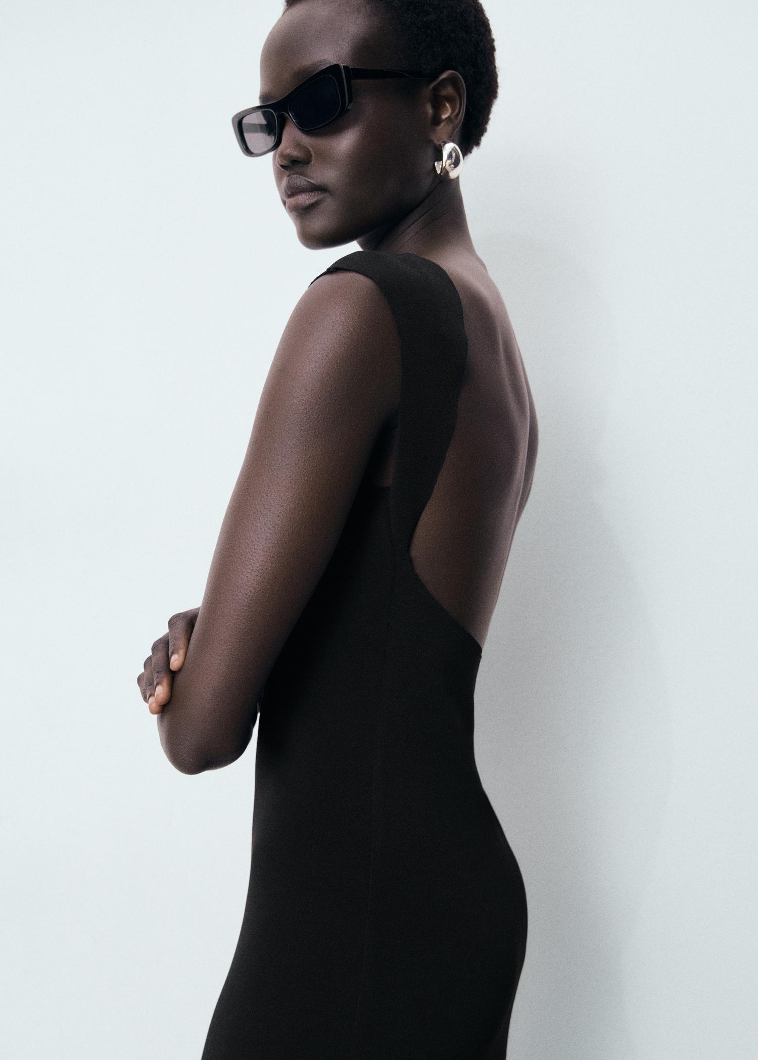 Open back dress - Women | MANGO USA Product Image