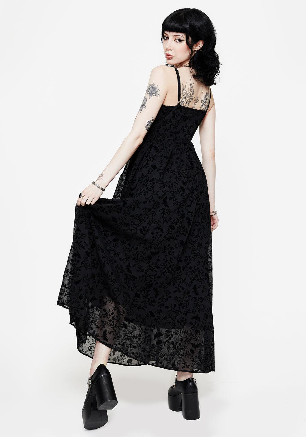 Faustina Flocked Chiffon Maxi Cami Dress Product Image