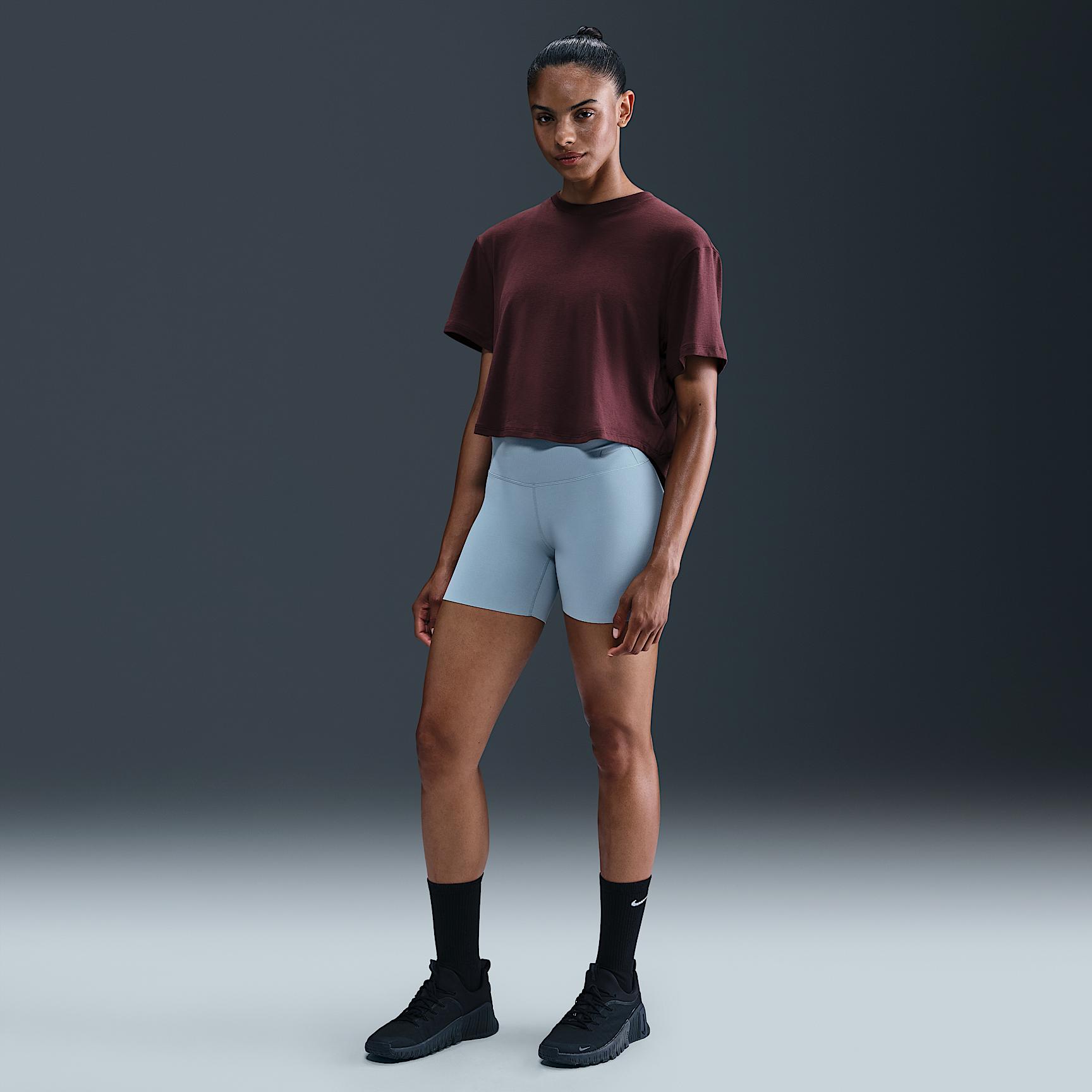 Nike Women's One Relaxed Dri-FIT Cropped Short-Sleeve Top Product Image