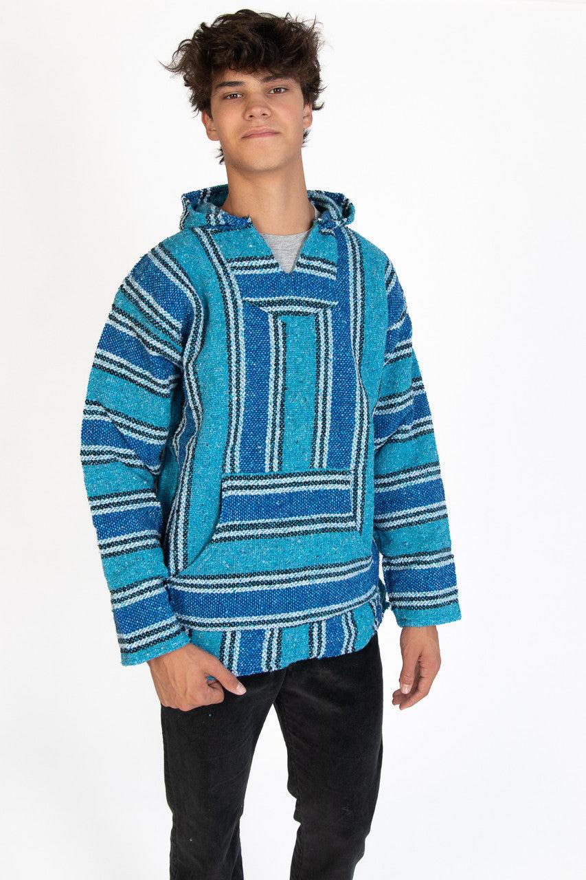 Lightweight Turquoise Baja Hoodie Product Image