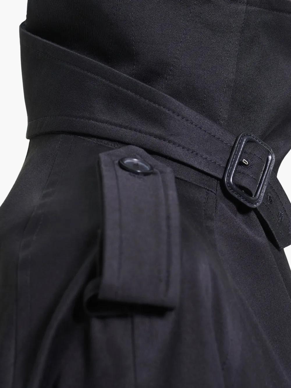 short oblique trench coat Product Image