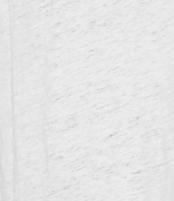 Eileen Fisher Plus Size Texture Organic Linen Knit Scoop Neck Sleeveless Tank Product Image