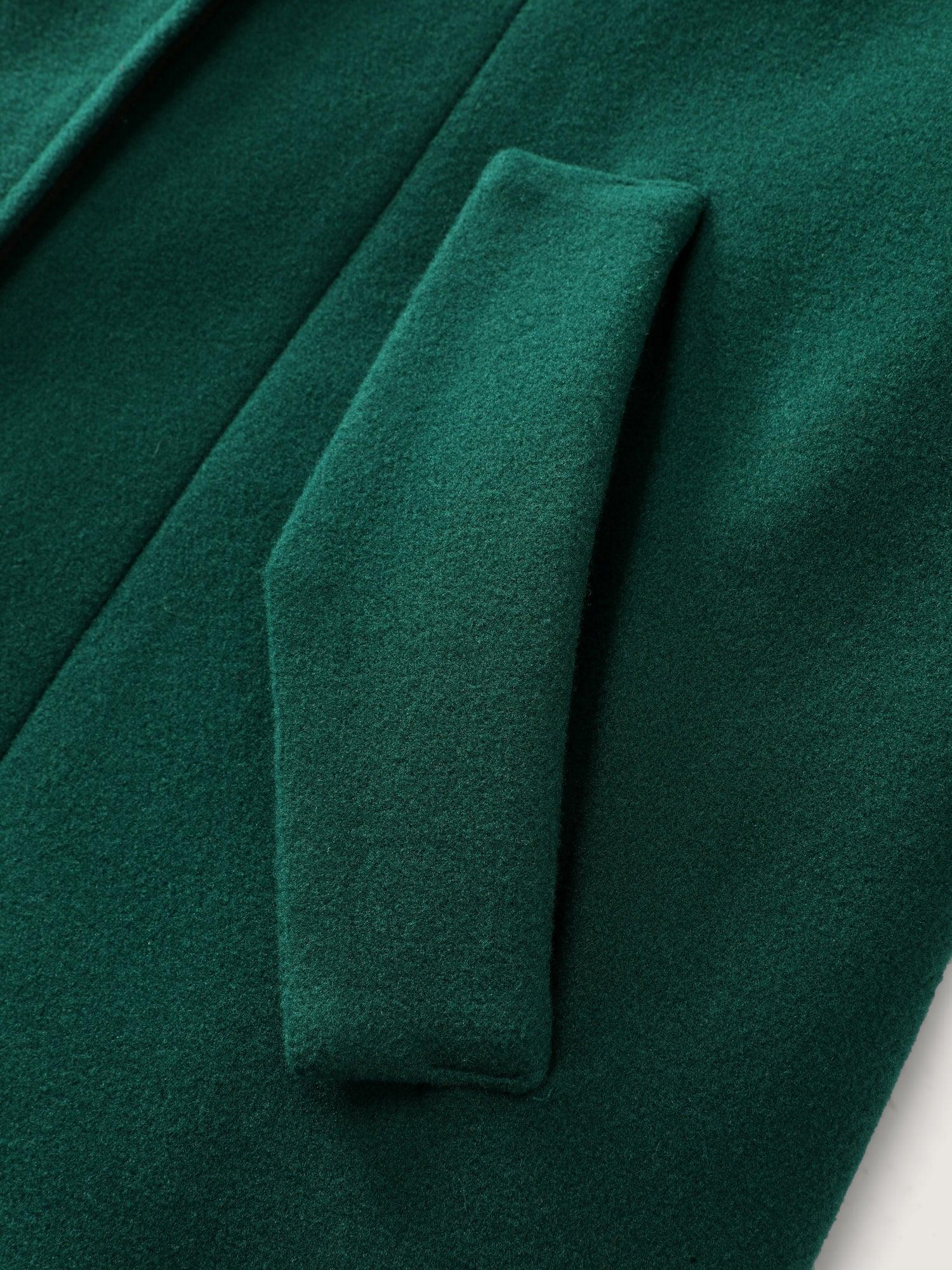 Color Contrast Belted Lined Coat Female Product Image