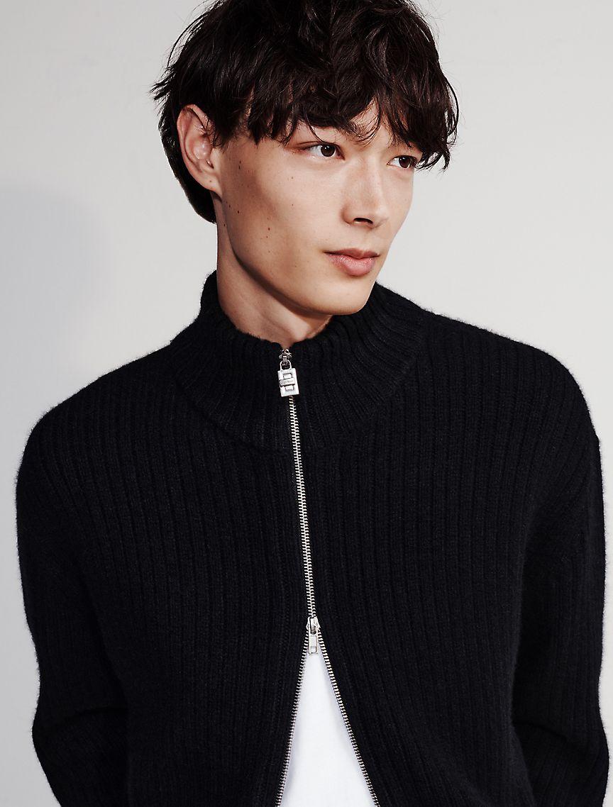 Ribbed Zip Sweater Product Image