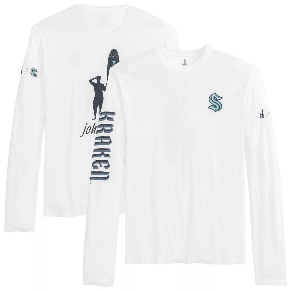 Men's johnnie-O White Seattle Kraken Adam Long Sleeve T-Shirt,  Product Image