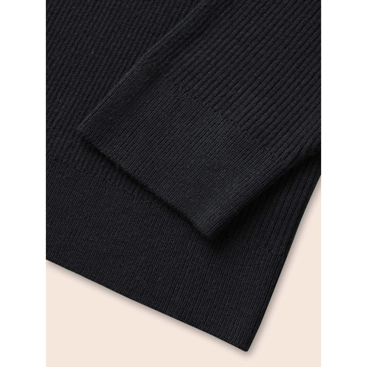 Plus Size Supersoft Essentials Solid Texture Cardigan Black Women Basics Loose Long Sleeve Everyday Cardigans BloomChic 10/M Product Image